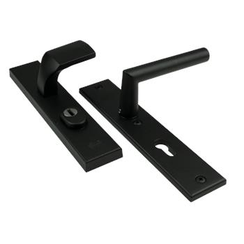 VHB Knop 144 Langschild 251-50-15 KT-PC deurkruk 374 Zwart